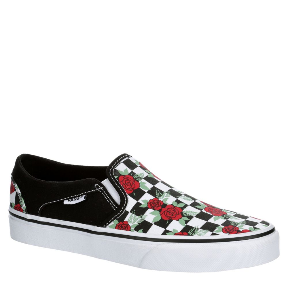 Women's Colorful Checkered Canvas Shoes, Trendy Low Top Slip On Skate  Shoes, Casual Flat Walking Shoes