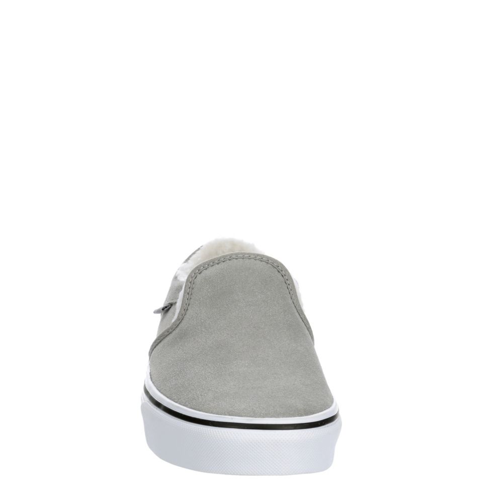 vans grey slip ons
