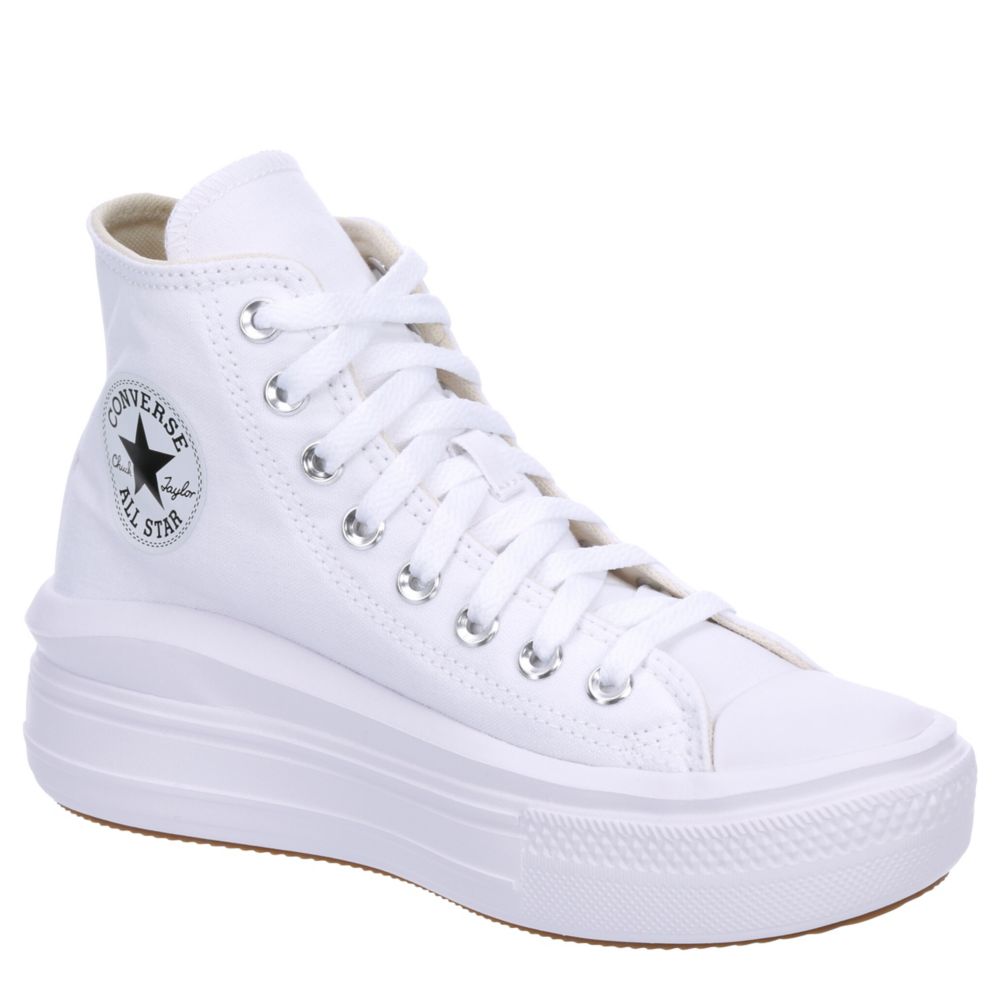 White Converse Womens Chuck Taylor All Star Move High Top Sneaker | Womens Rack Room