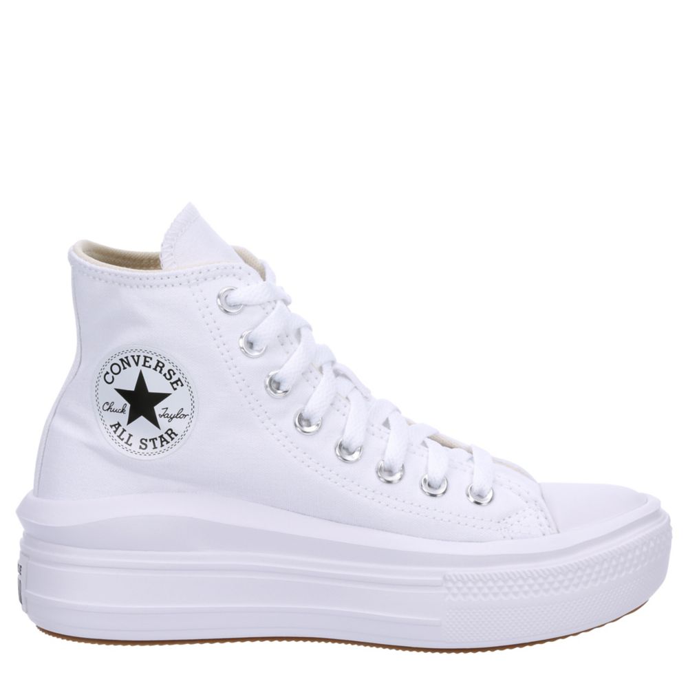 White Converse Womens Chuck Taylor All Star Move High Top Sneaker ...