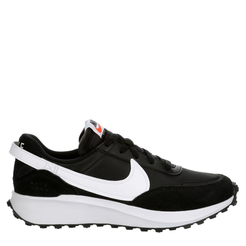 Ladies black nike trainers with white sole sale