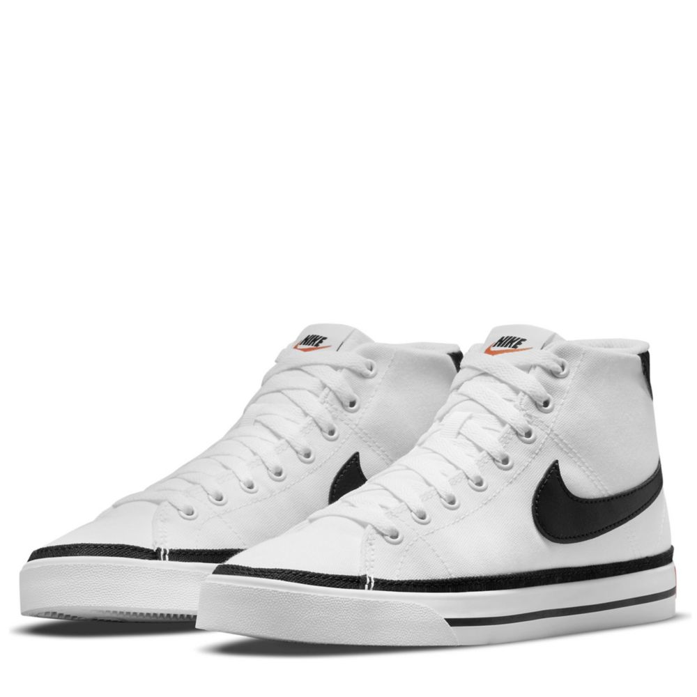 White Nike Womens Court Legacy Mid Sneaker | Room Shoes