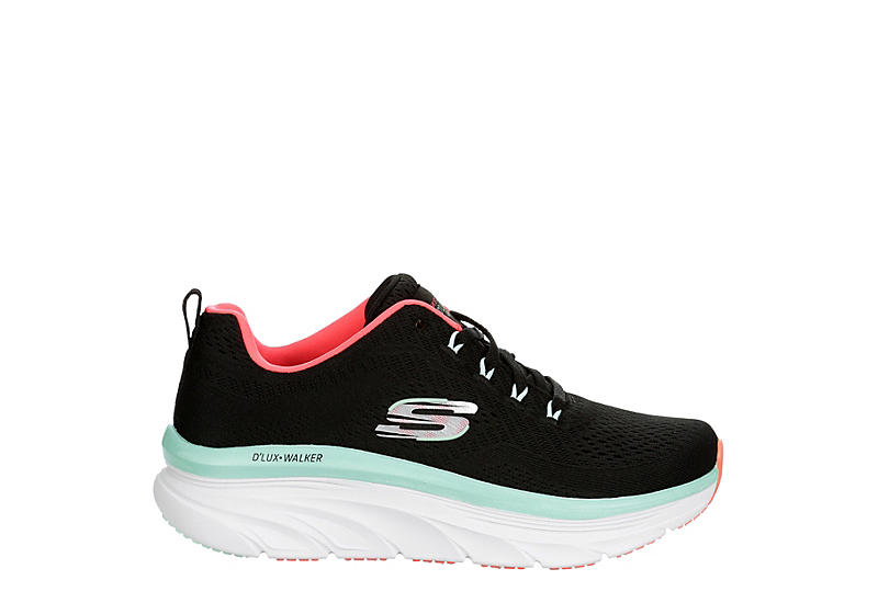 Black Skechers Womens Dlux Fitness Running Shoes | Womens | Rack 