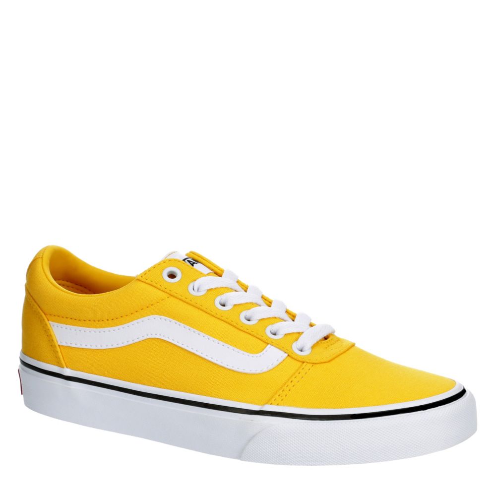 womens yellow slip on vans