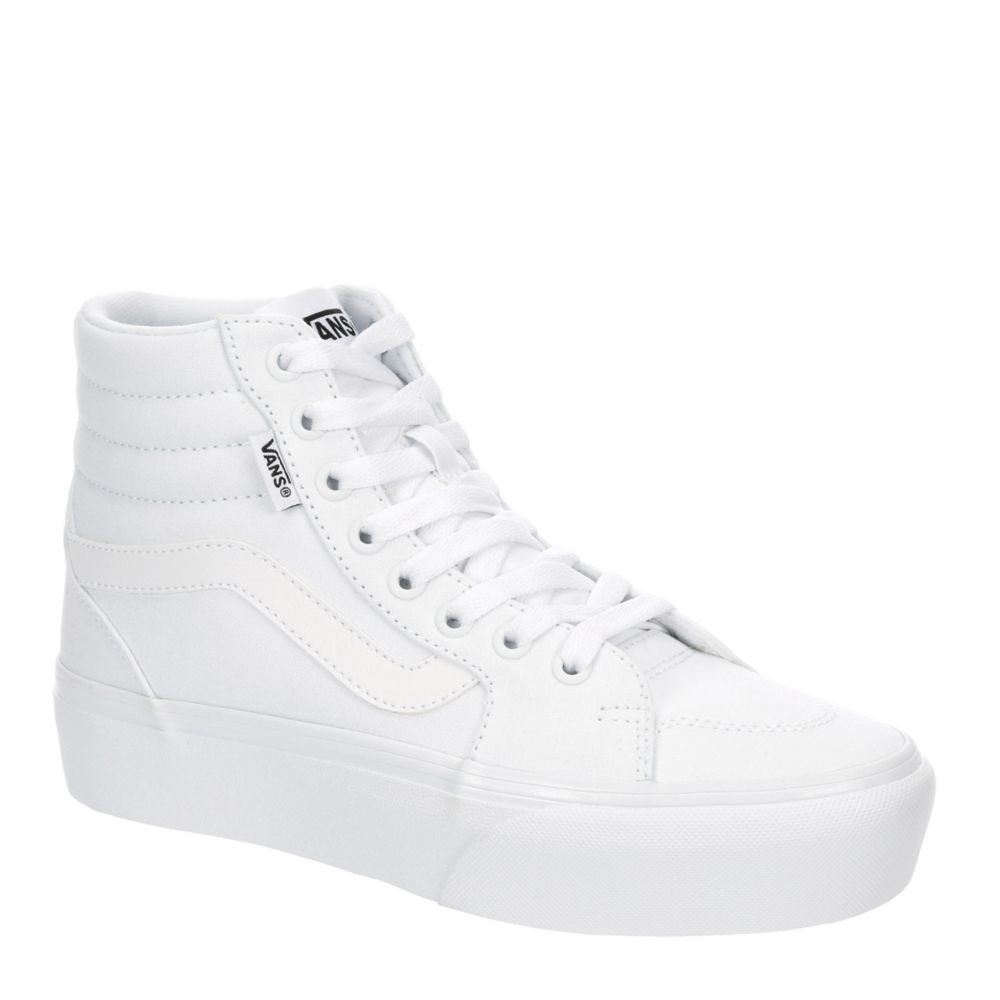 White Vans Womens Filmore High Top Platform Sneaker | White White | Room Shoes
