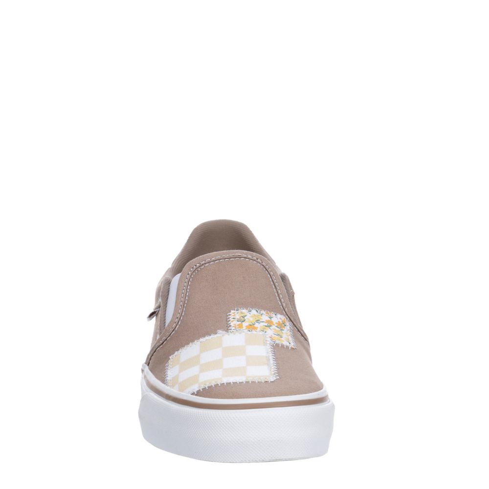 tan checkered vans womens