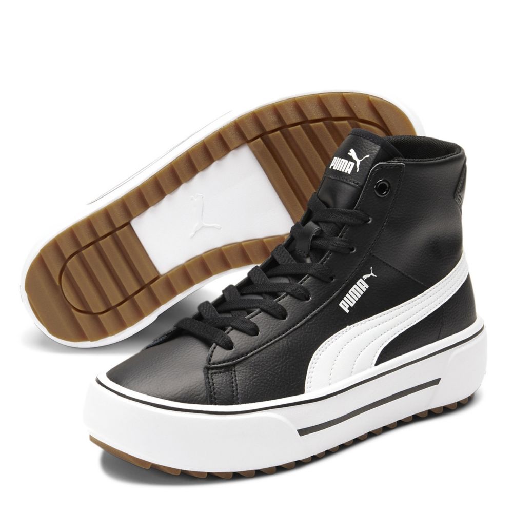 Black Puma Womens Kaia High Top Platform Sneaker | | Rack Room Shoes