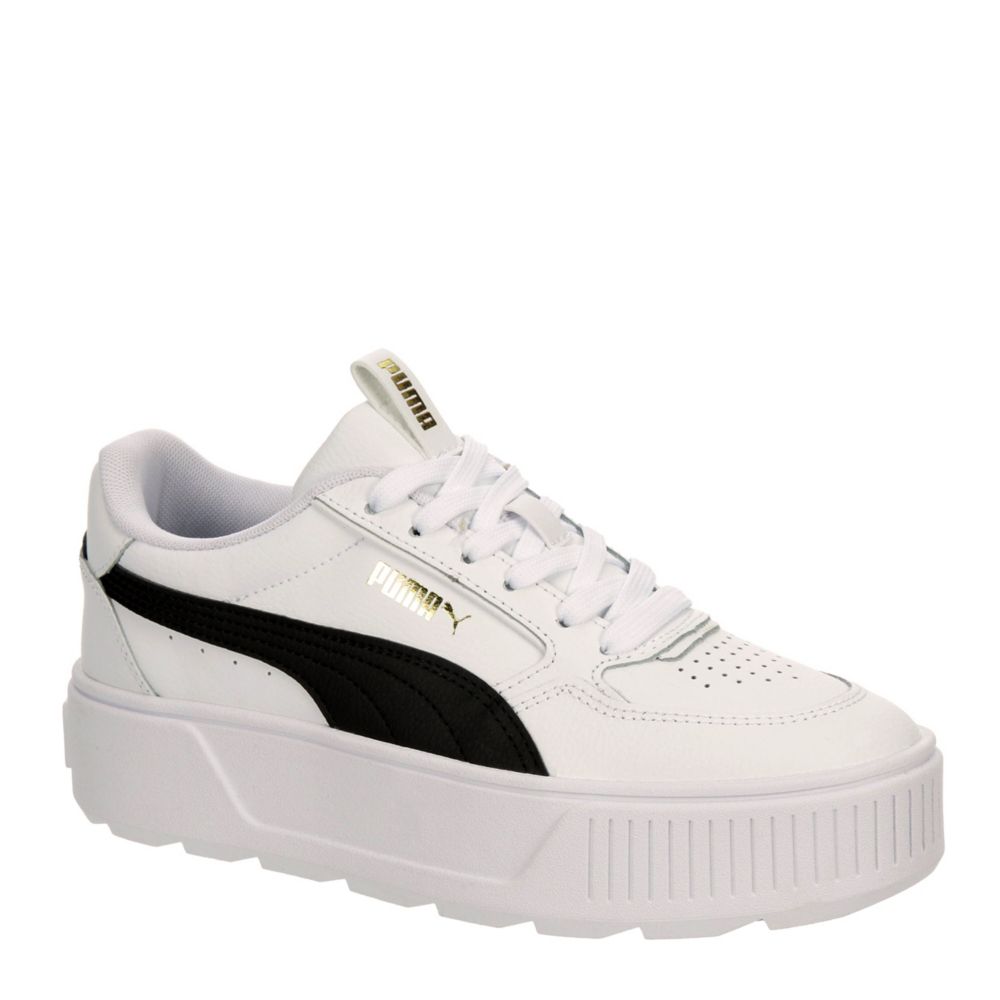 WHITE PUMA Womens Karmen Rebelle Platform Sneaker