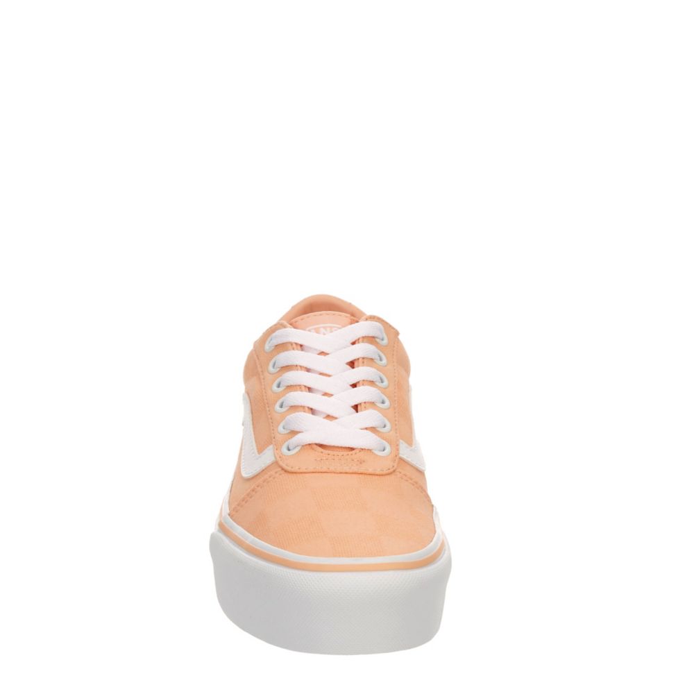 peach high top vans