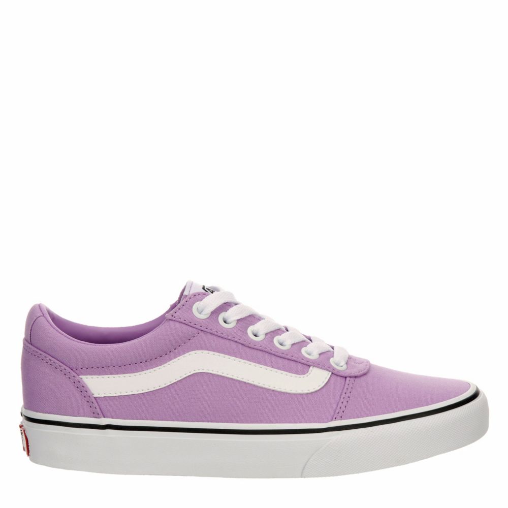 violet and white vans