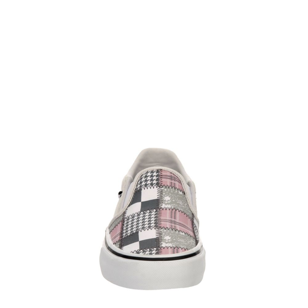  Vans Unisex Asher Platform Slip On Low Cut Design Skate Shoe  Sneaker - Plaid Mix Dark Grey 6