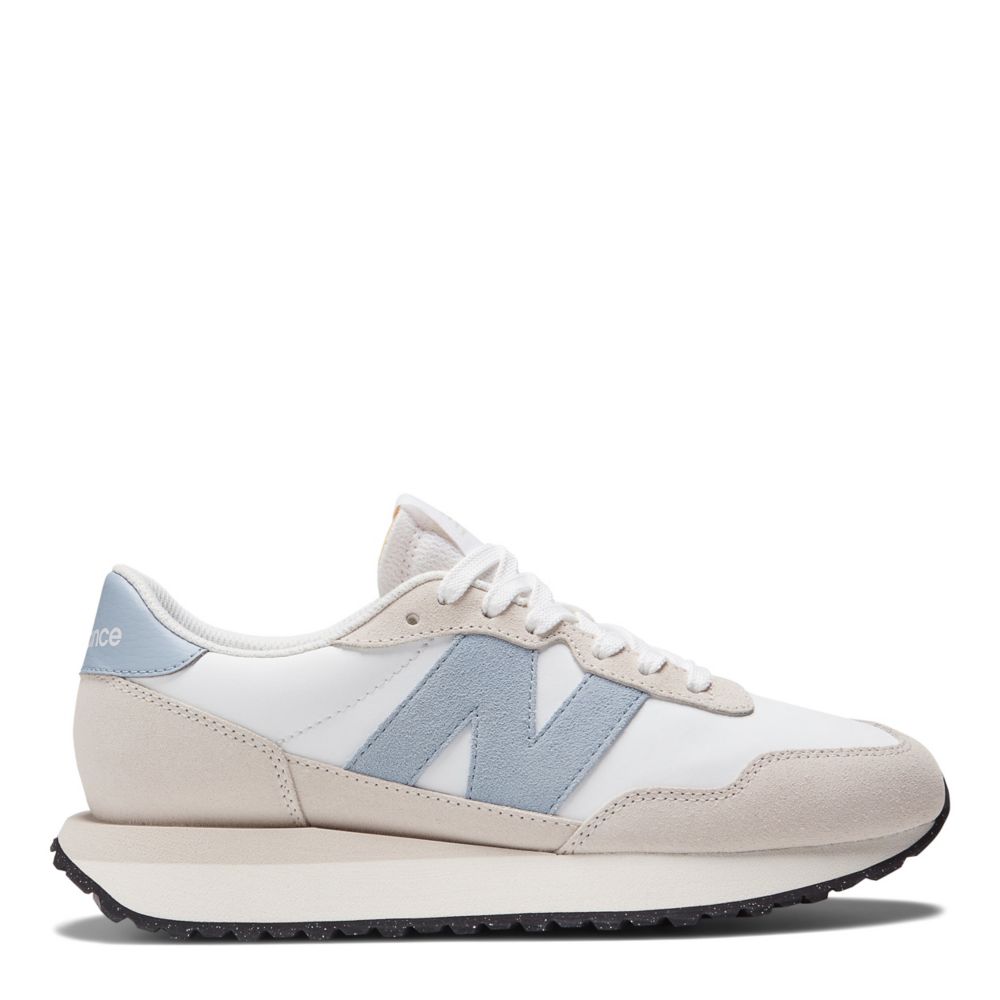 New Balance 237 Sneakers in White and Green