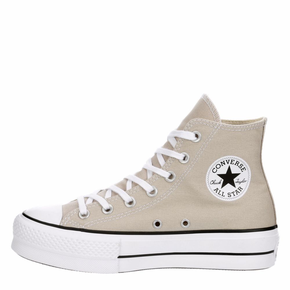 tan chuck taylors platform