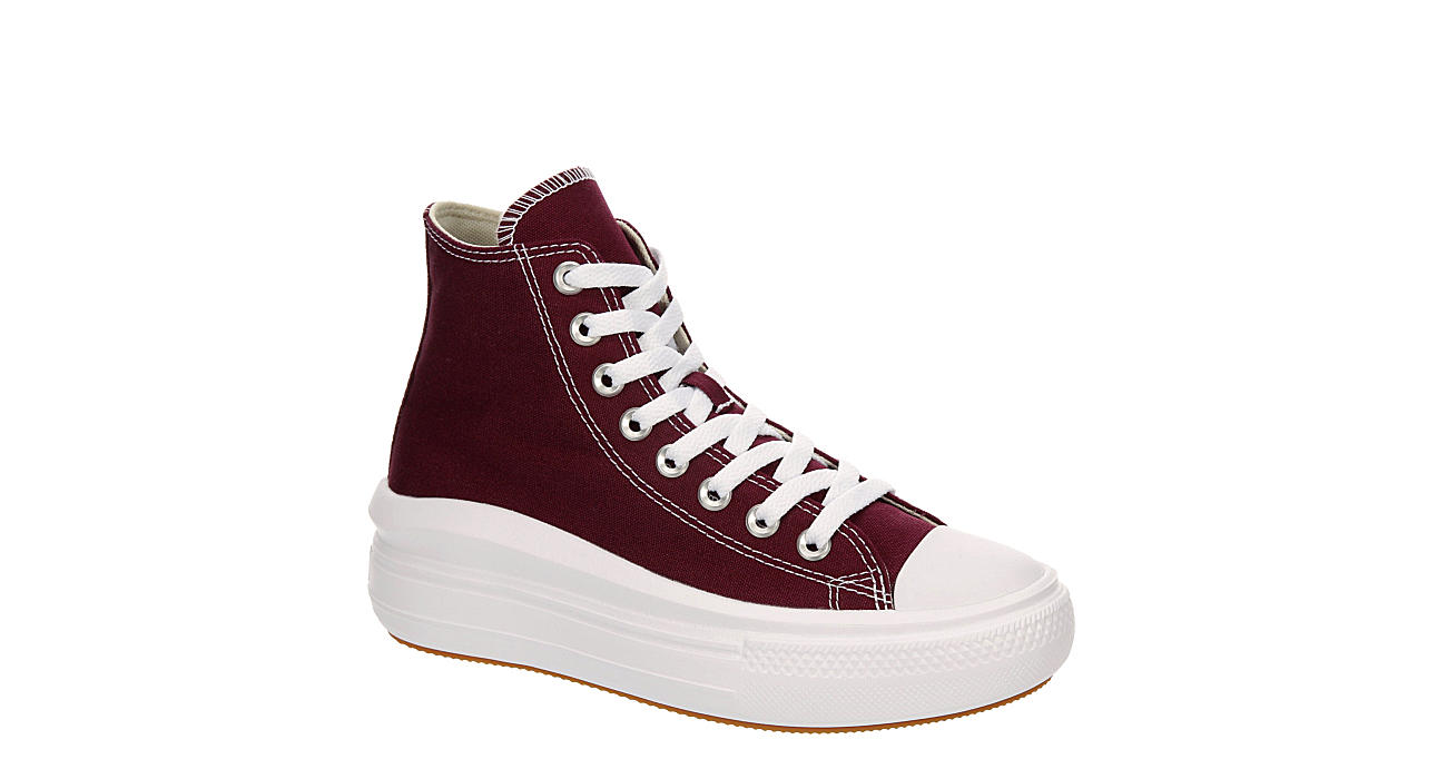 Burgundy Converse Womens Chuck Taylor All Star Move High Top Sneaker |  Womens | Rack Room Shoes