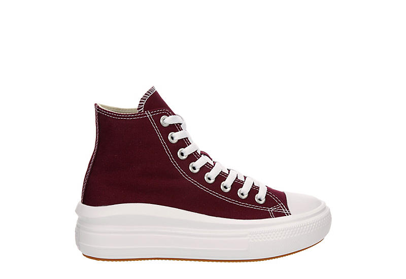 Burgundy Converse Womens Chuck Taylor All Star Move High Top Sneaker |  Womens | Rack Room Shoes