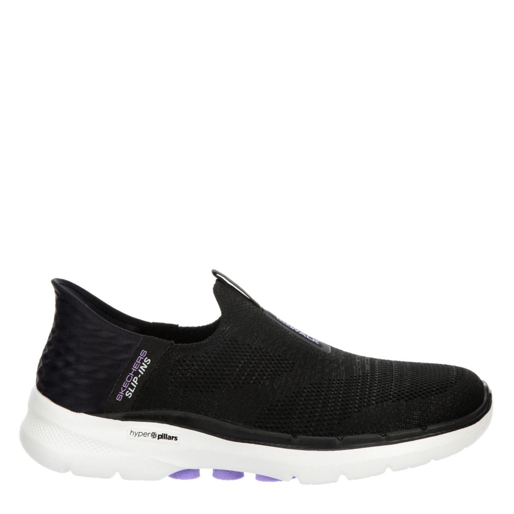 skechers womens black walking shoes