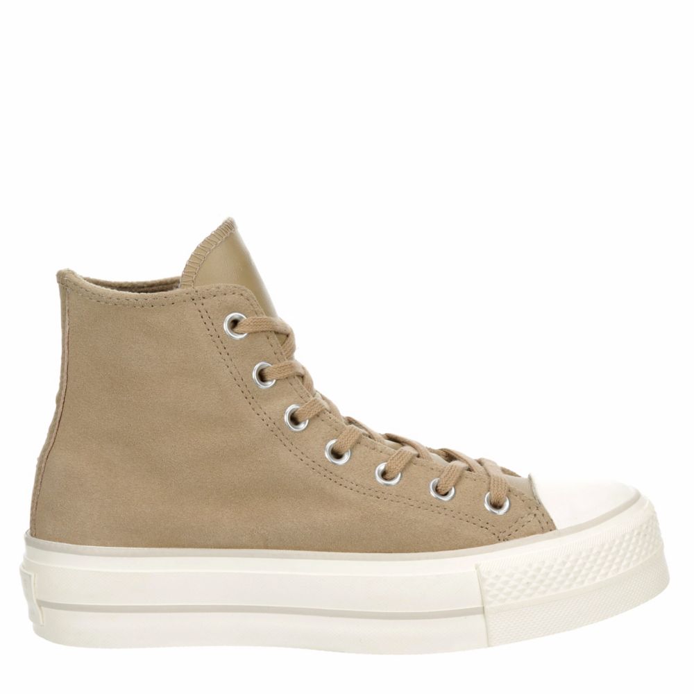 mulighed Missionær nøgle Khaki Converse Womens Chuck Taylor All Star High Top Platform Sneaker |  Womens | Rack Room Shoes