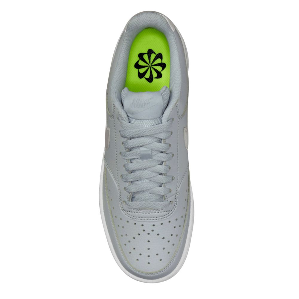 Nike White/Green Court Vision Low NN Lace-up Trainer