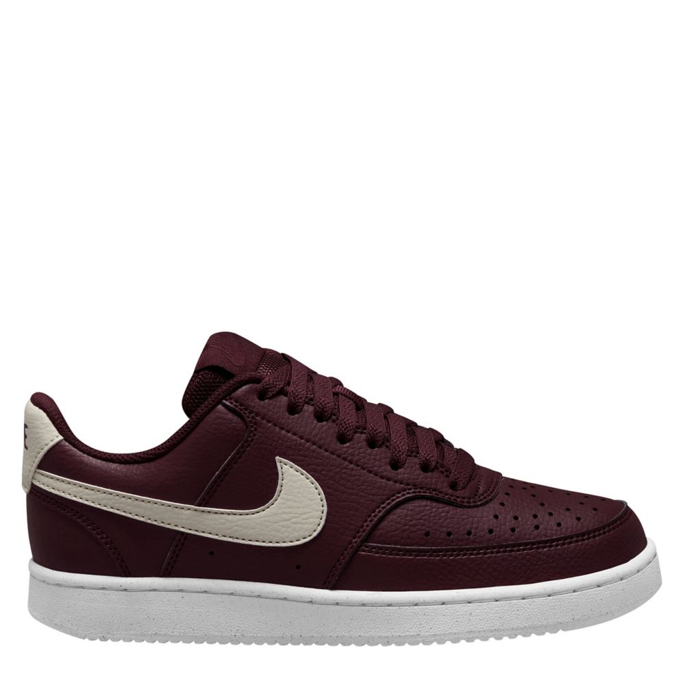 Burgundy Nike Court Vision Low Nature Sneaker Material | Rack Room Shoes