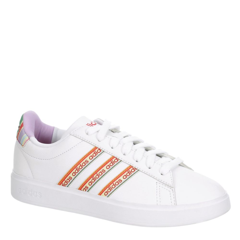 Ajustamiento mensual astronomía White Adidas Womens Grand Court 2.0 Sneaker | Color Pop | Rack Room Shoes