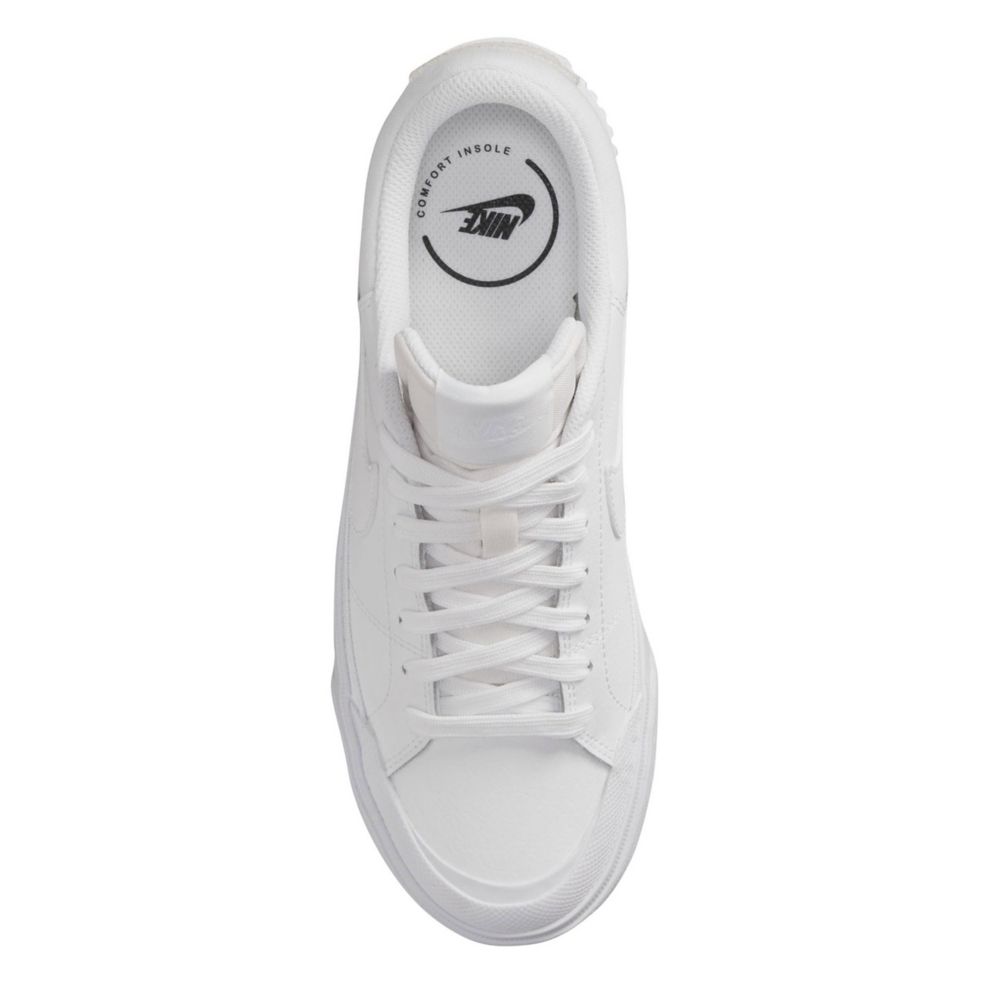 White Nike Womens Court Legacy Lift Sneaker | Rack Room Shoes