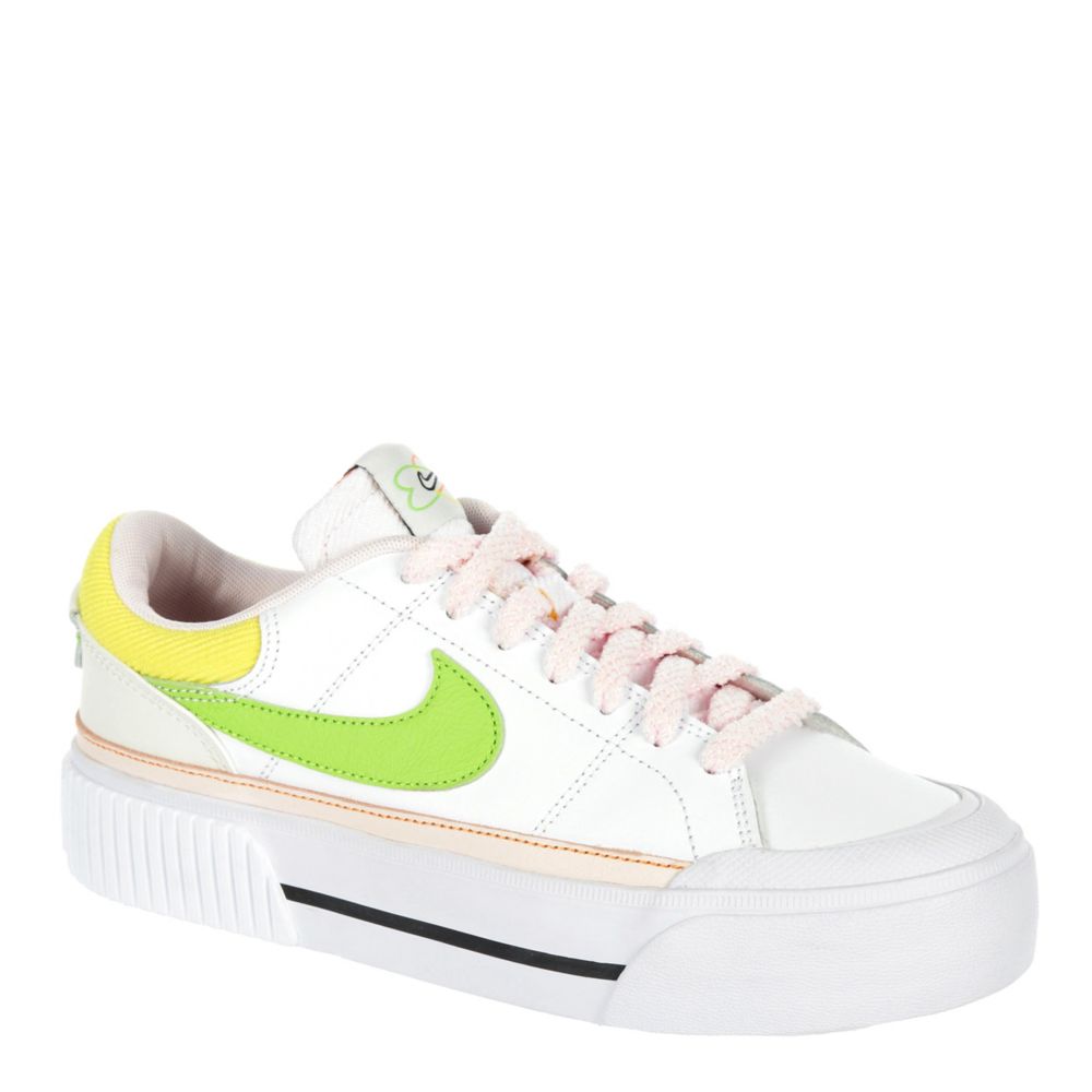 White Nike Womens Court Legacy Lift Sneaker Athletic Sneakers