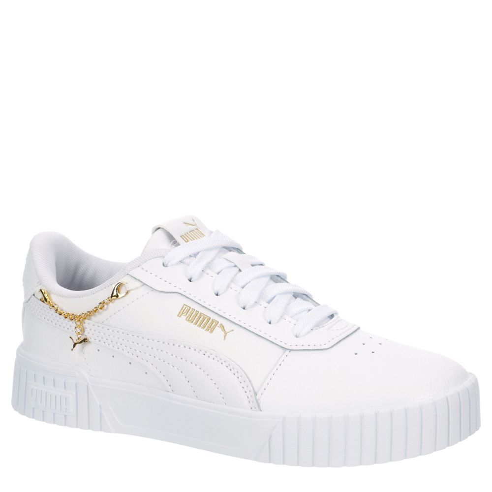 White and shop gold puma shoes