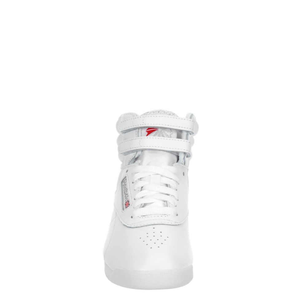 Reebok Trainers Womens Freestyle High White Silver