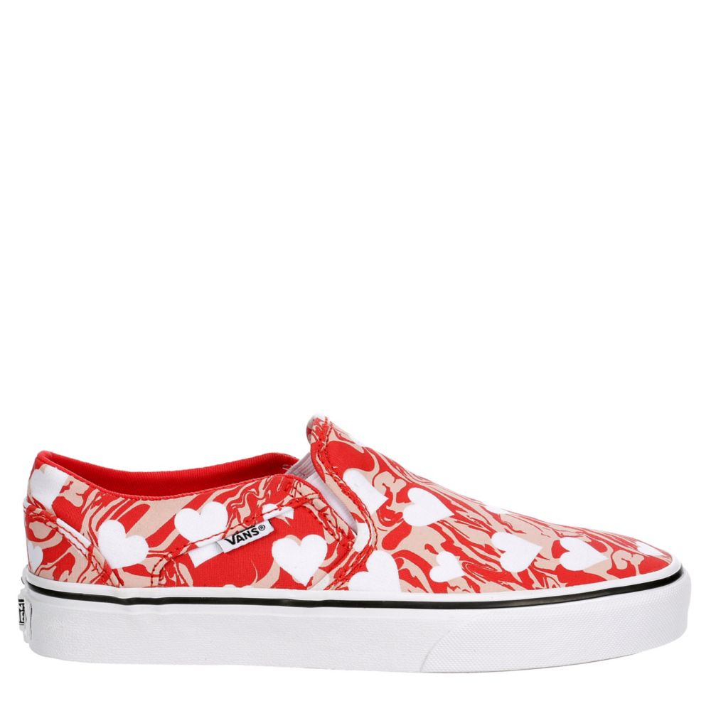 Vans slip hotsell ons red checkerboard