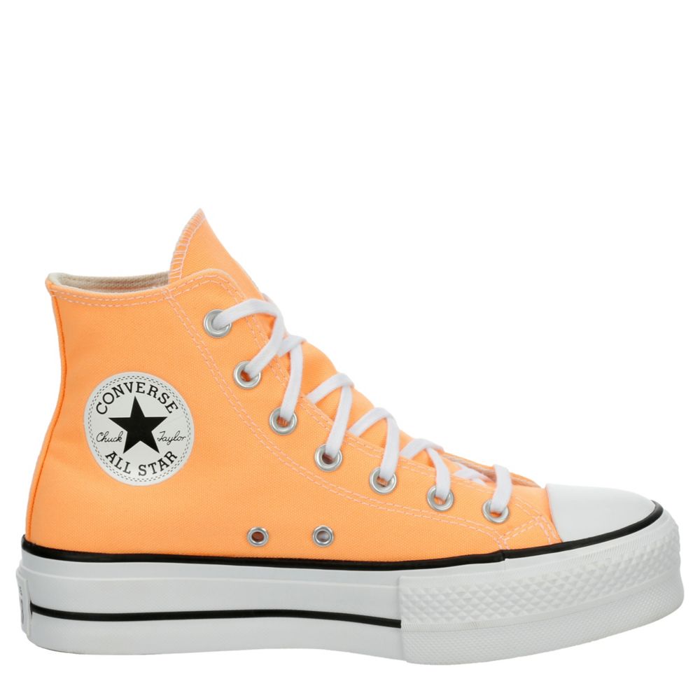 WOMENS CHUCK TAYLOR ALL STAR HIGH TOP PLATFORM SNEAKER ORANGE