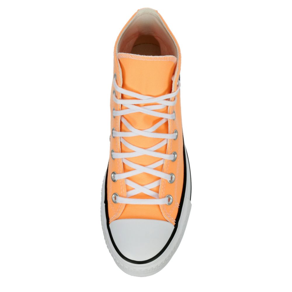 Converse, Shoes, Nwt Converse Chuck Taylor Womens Orange Patchwork  Platform High Tops