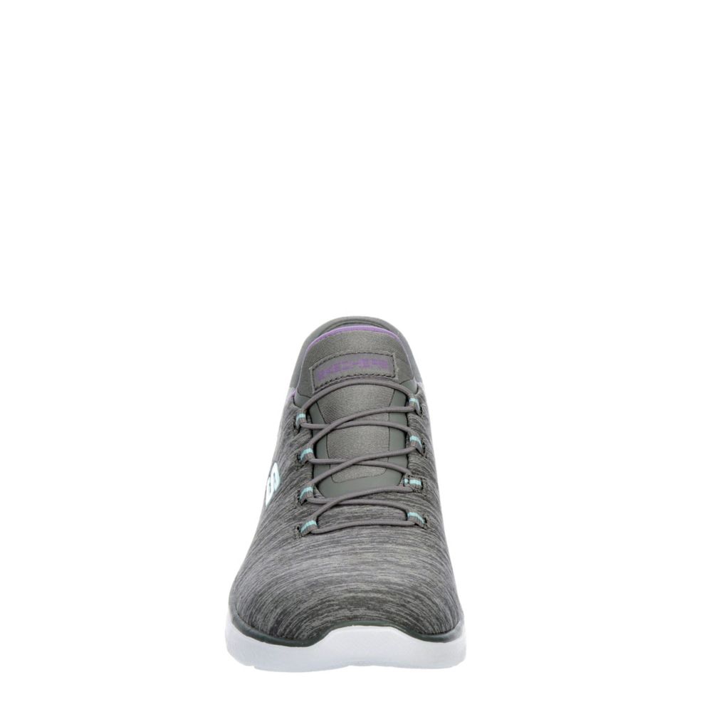 Sanuk Grey & Mint Standard Streaker Slip-On Shoe - Women Size 7