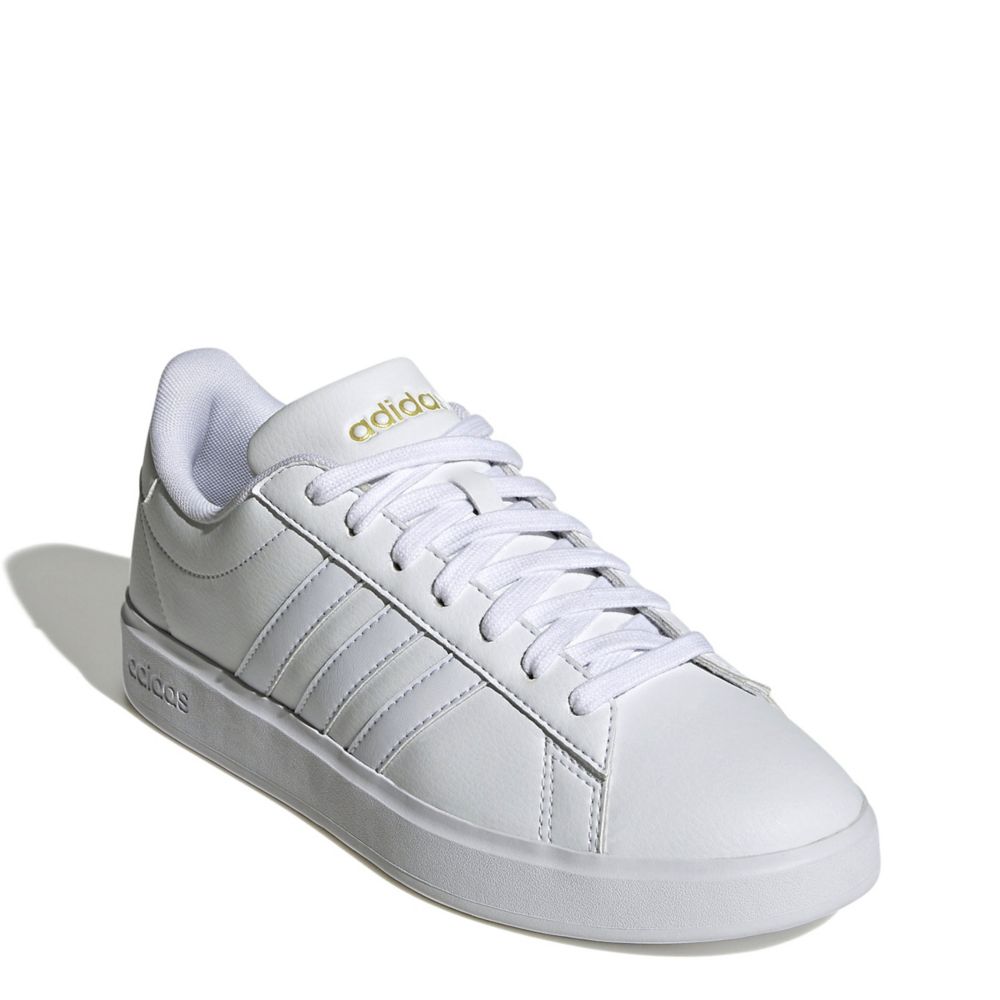 Adidas grand court shop white on white