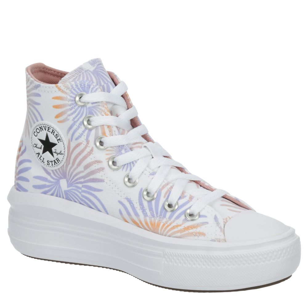 haspel Groene achtergrond besteden White Converse Womens Chuck Taylor All Star Move High Top Sneaker | Athletic  & Sneakers | Rack Room Shoes