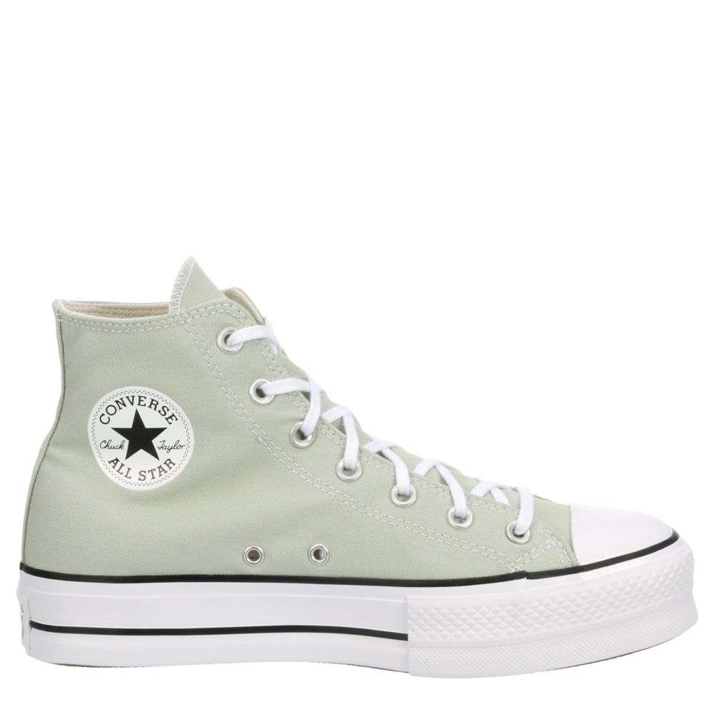 Pale Green Converse Womens Chuck Taylor Star High Top Platform Sneaker | Platform Shoes | Room Shoes