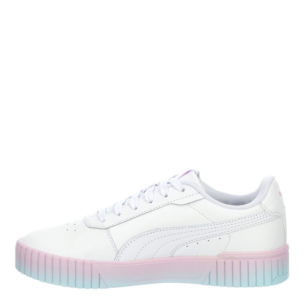 White and clearance pink puma shoes