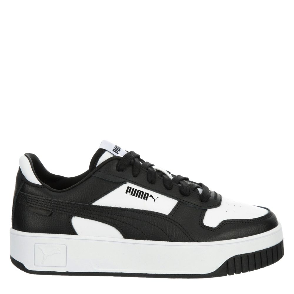 Puma suede platform black and white online