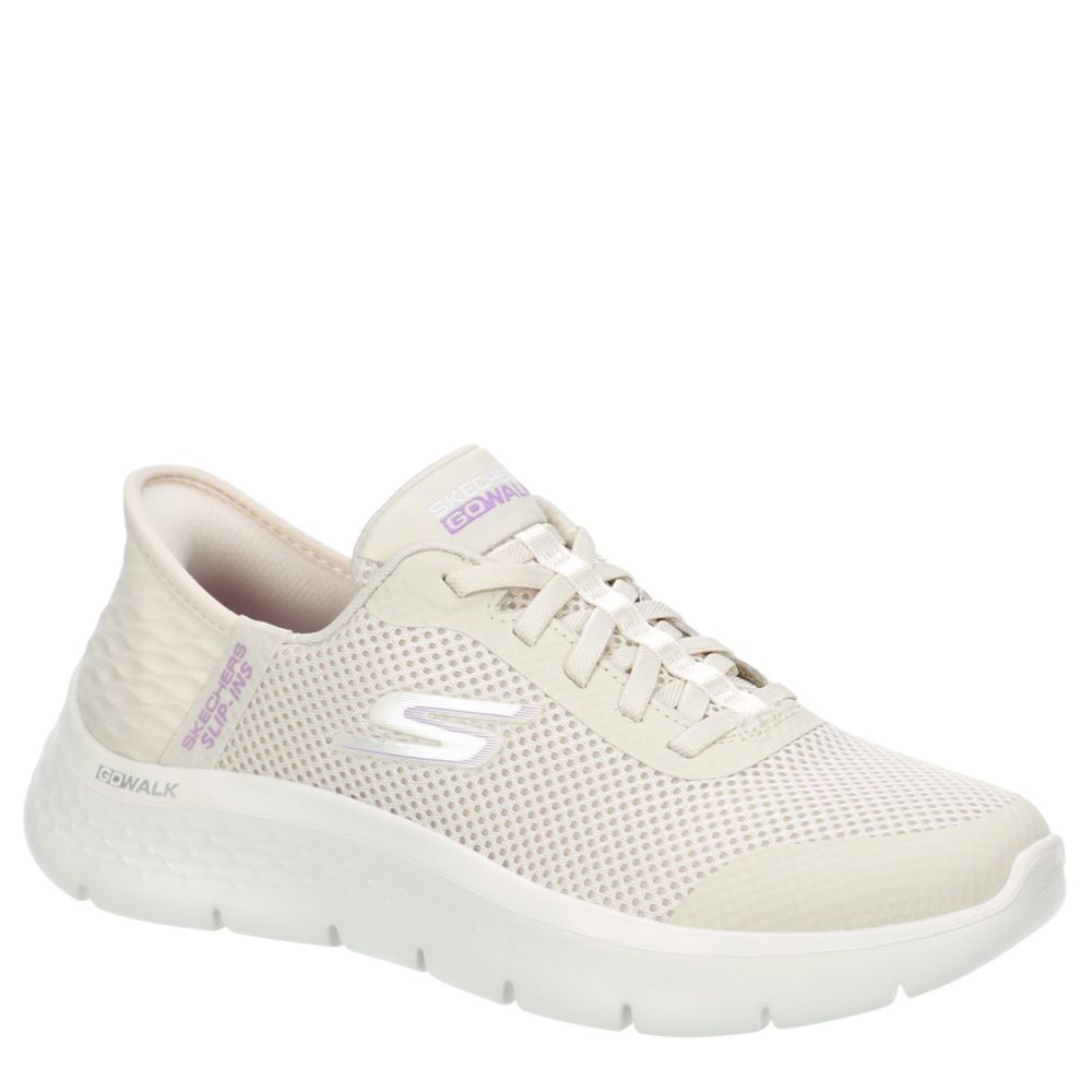 Off White Womens Go Walk Flex Bungee Slip-ins Running Shoe