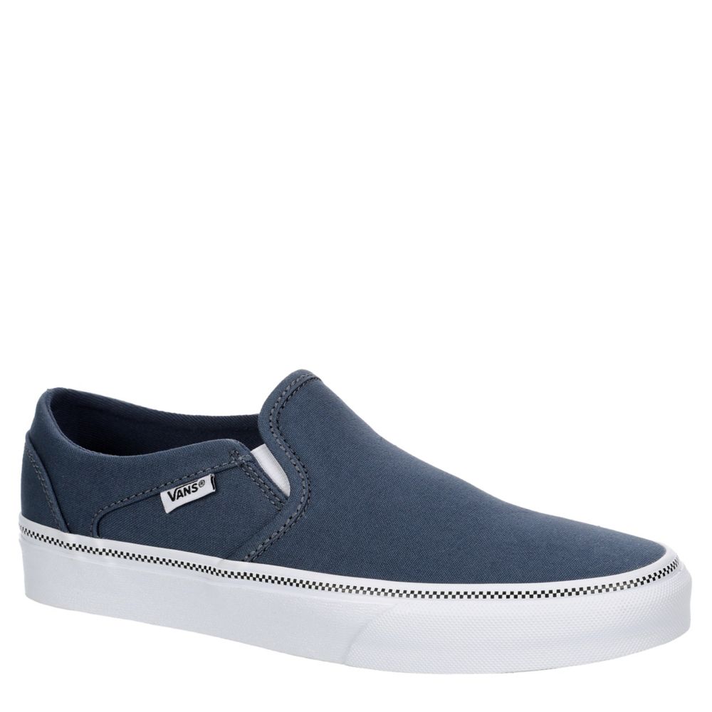 Navy blue shop slip on vans