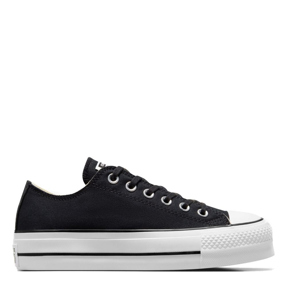 Black Womens Chuck Taylor All Star Low Top Platform Sneaker, Converse