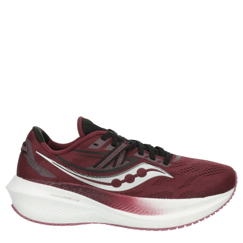 Burgundy Womens Triumph 20 Running Shoe, Saucony