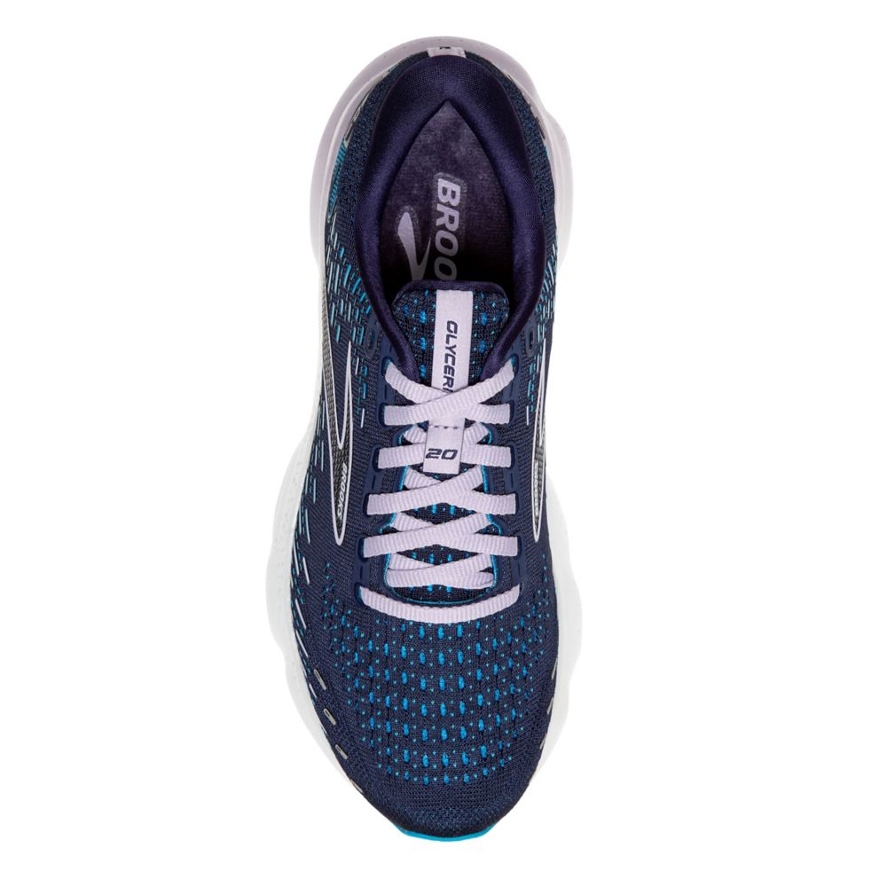 Navy Womens Glycerin 20 Running Shoe, Brooks