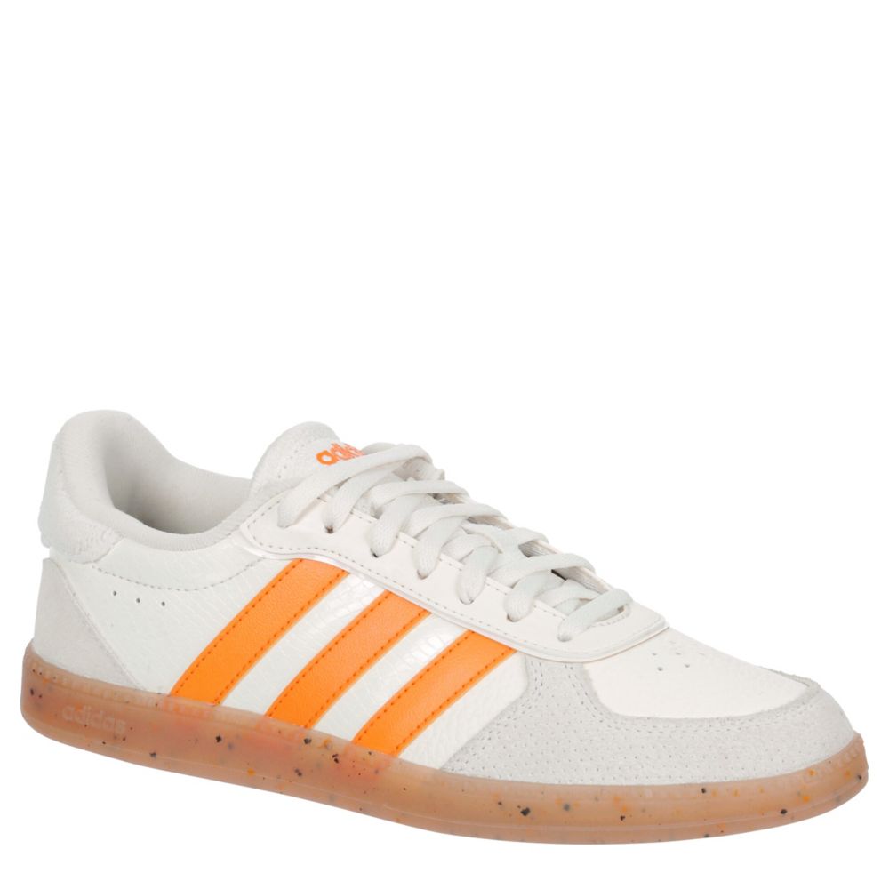 Adidas Women s Breaknet Sleek Sneakers White Orange Gum Size 9.5