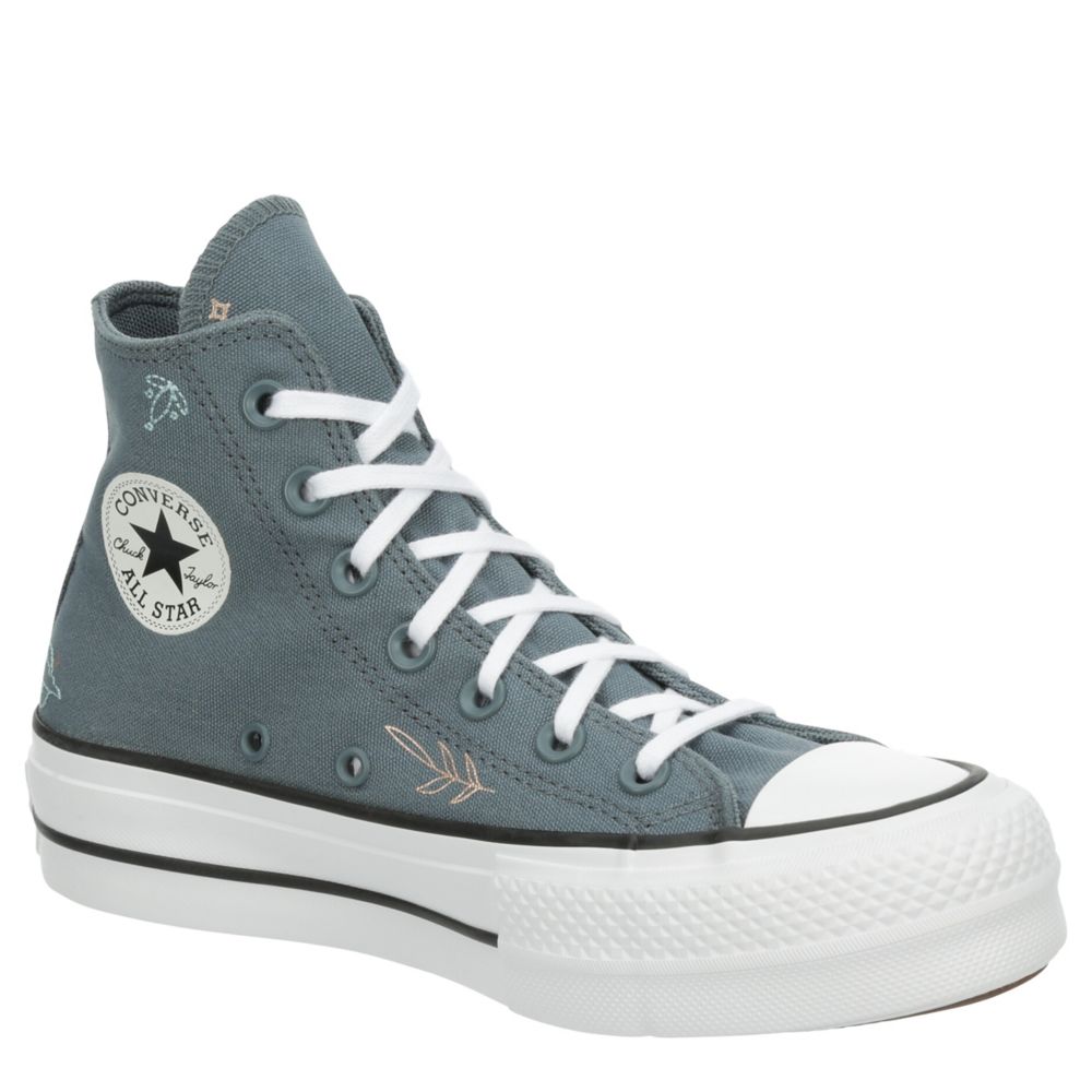 WOMENS CHUCK TAYLOR ALL STAR HIGH TOP PLATFORM SNEAKER DARK BLUE