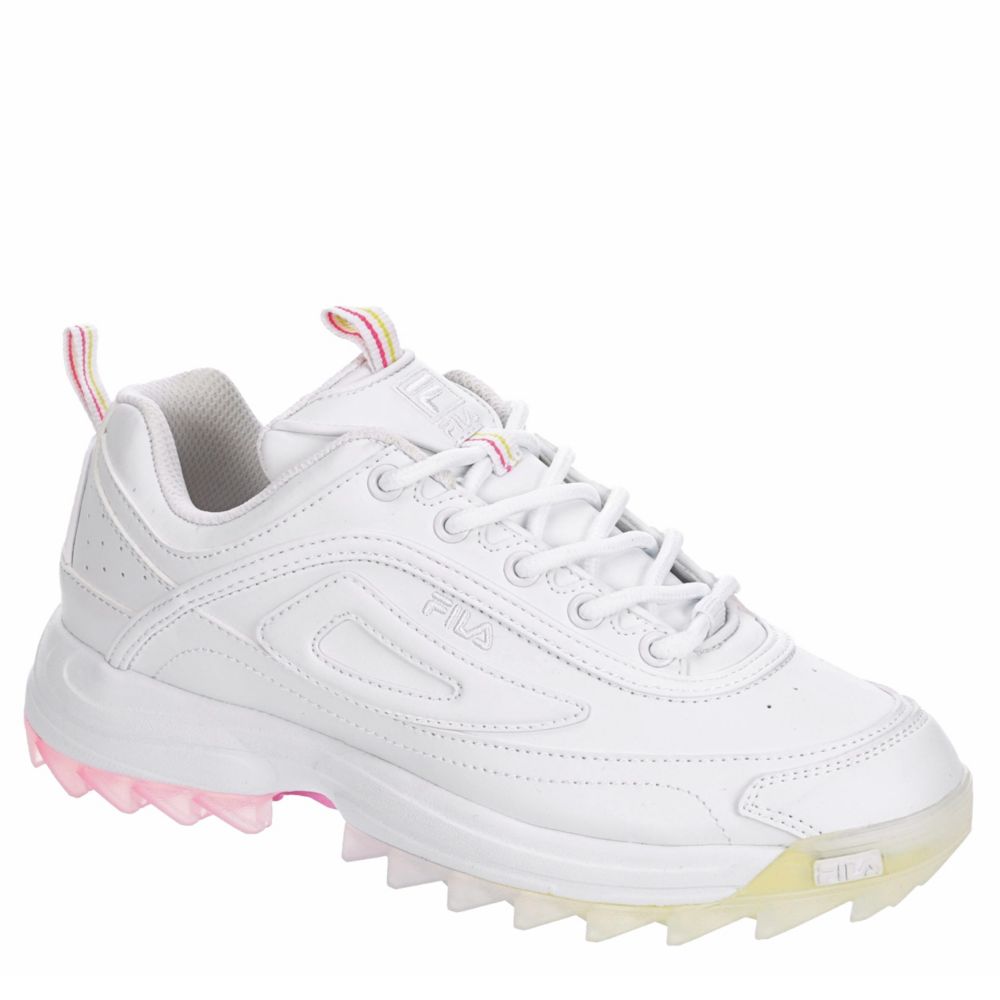fila pink and white shoes