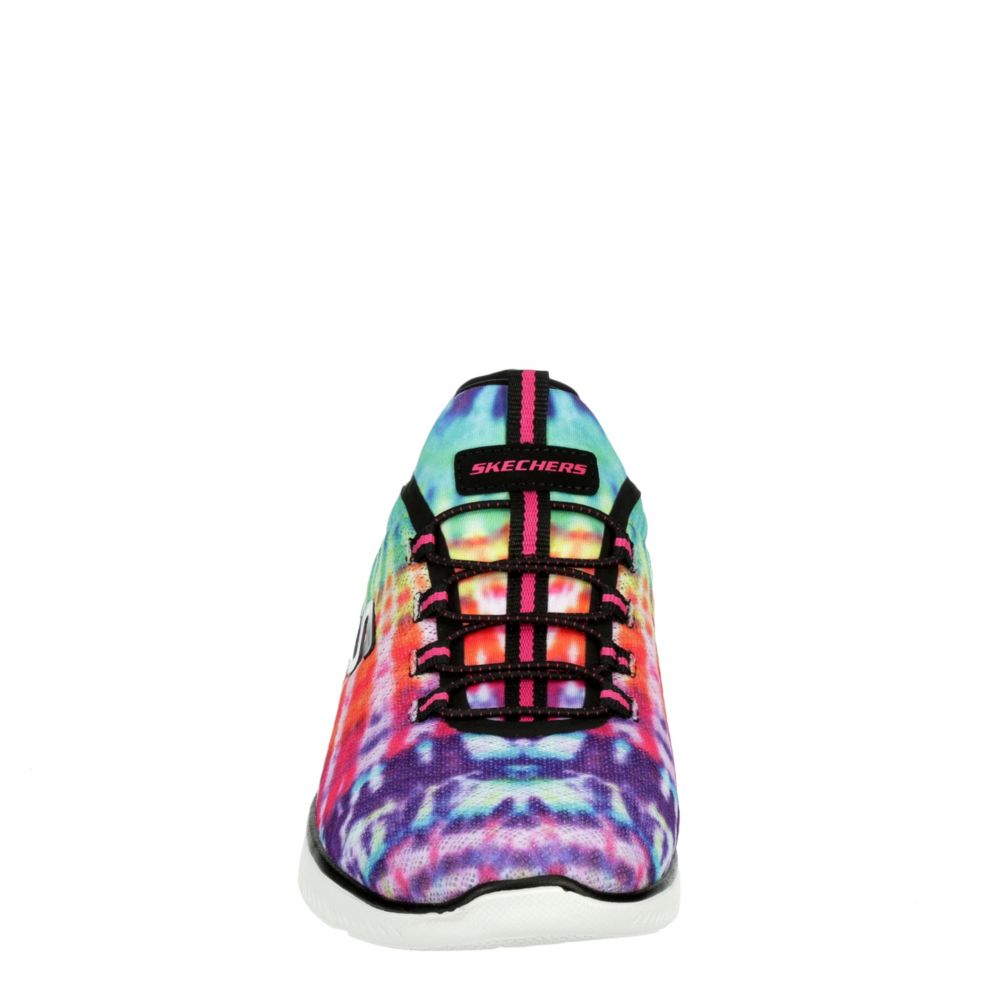 skechers tie dye slip ons