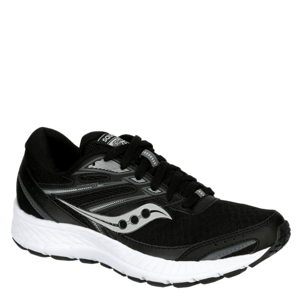 saucony black and white shoes