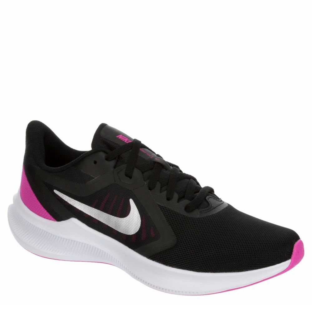 nike running shoes pink and black