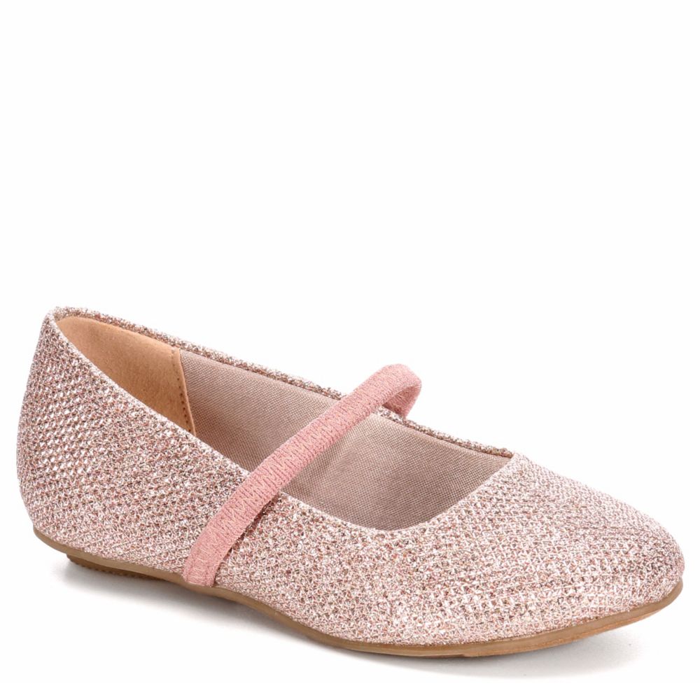 girls flat gold shoes