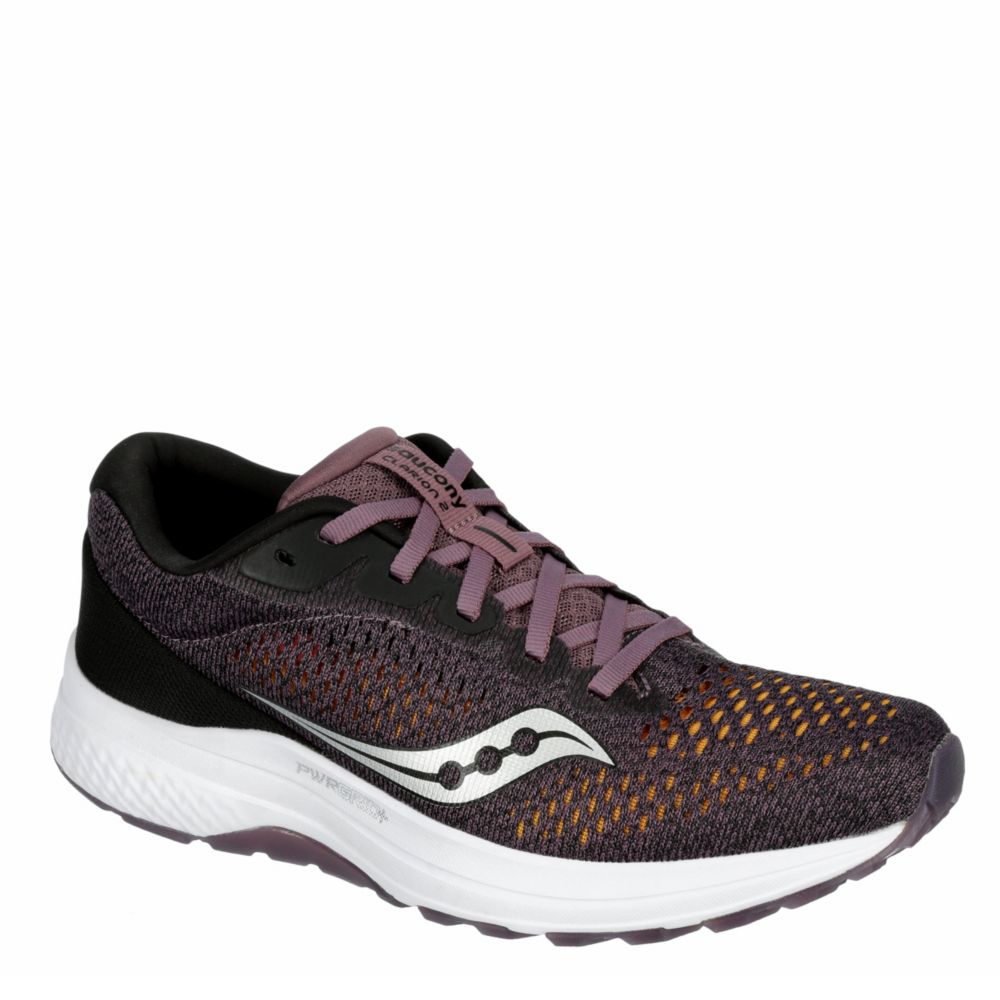 purple saucony running shoes